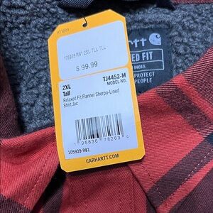 Carhartt Red and Black Flannel Shirt Jacket